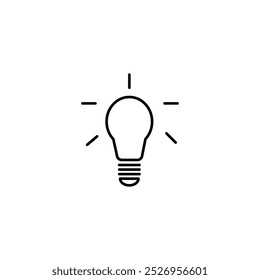 Icono de bombilla. Luz, ideas, Vector de creatividad Ilustración vectorial