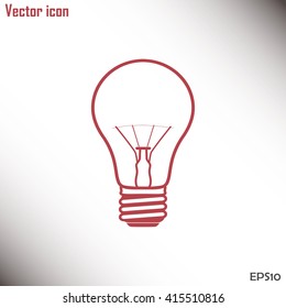 lightbulb icon vector Line icon