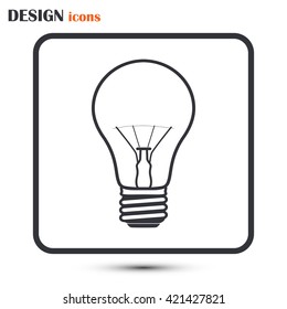 lightbulb icon vector Line icon