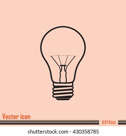 lightbulb icon vector Line icon