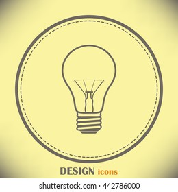 lightbulb icon vector Line icon