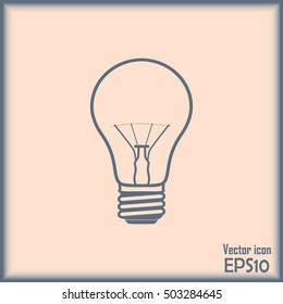 lightbulb icon vector Line icon