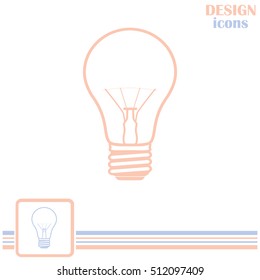 lightbulb icon vector Line icon