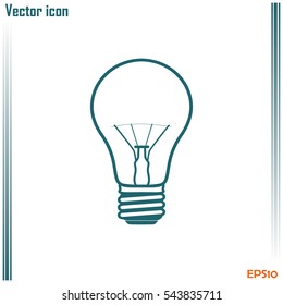 lightbulb icon vector Line icon