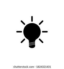 Lightbulb icon vector on white background