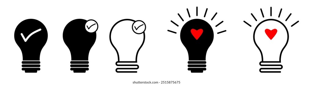 Lightbulb icon vector. Outline bulb, creative ideas, solution icon symbol design
