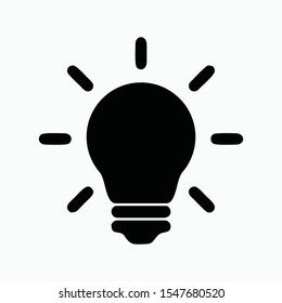 lightbulb icon vector sign symbol isolated