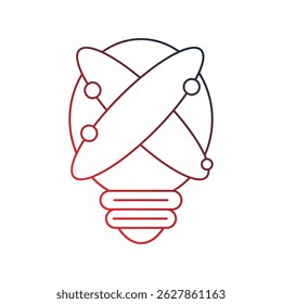 ícone de lâmpada com fundo branco vetor ilustração stock