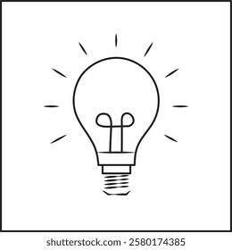 Lightbulb icon.Light Bulb Icon Ideal for Ideas and Innovation Illustrations
