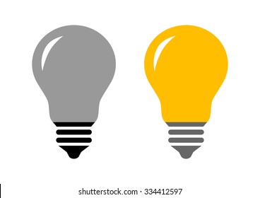 Lightbulb icons on white background    