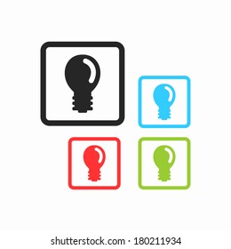 Lightbulb icons set
