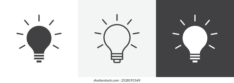 Lightbulb icon.Trendy modern flat linear vector illustration on white background.