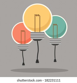 lightbulb idea balloons vector