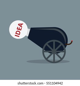 Lightbulb idea is from big cannon