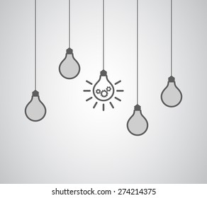 lightbulb idea concept gears cogs wheel teamwork business design