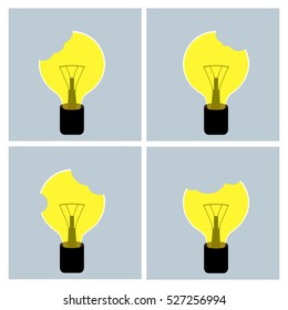 Lightbulb idea concept vector