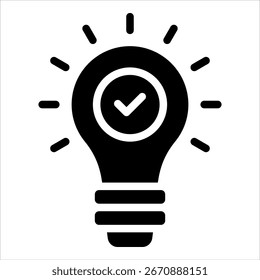 Lightbulb Idea Icon Element For Design