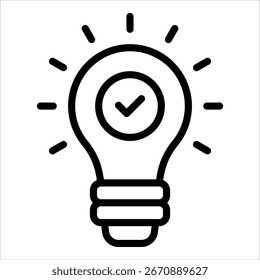 Lightbulb Idea Icon Element For Design