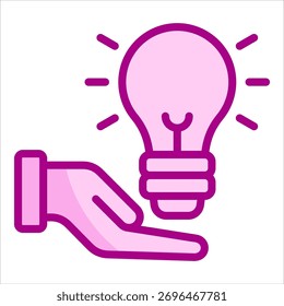 Lightbulb Idea Icon Element For Design