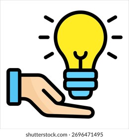 Elemento de icono de la idea de la bombilla para el diseño