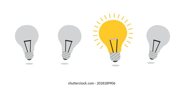 lightbulb idea icon, vector illustration