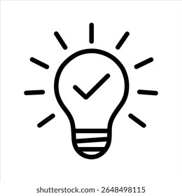 Lightbulb Idea Innovation Solution Glow Icon