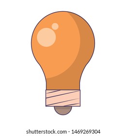 lightbulb idea light energy isolated cartoon vector illustration graphic design