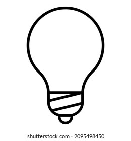 Lightbulb Idea Light Flat Icon Isolated On White Background