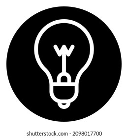 Lightbulb Idea Light Flat Icon Isolated On White Background