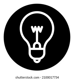 Lightbulb Idea Light Flat Icon Isolated On White Background
