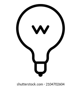 Lightbulb Idea Light Flat Icon Isolated On White Background