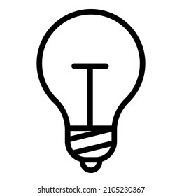 Lightbulb Idea Light Flat Icon Isolated On White Background