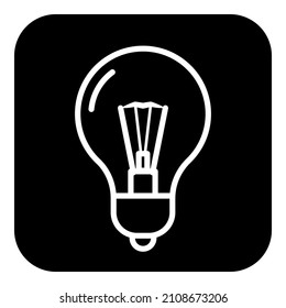 Lightbulb Idea Light Flat Icon Isolated On White Background