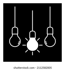 Lightbulb Idea Light Flat Icon Isolated On White Background