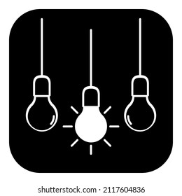 Lightbulb Idea Light Flat Icon Isolated On White Background