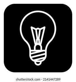 Lightbulb Idea Light Flat Icon Isolated On White Background