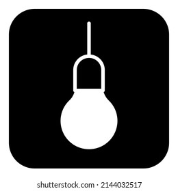 Lightbulb Idea Light Flat Icon Isolated On White Background