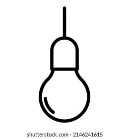 Icono plano luminoso de la idea de una bombilla de luz aislado en fondo blanco