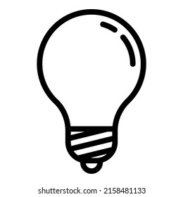 Lightbulb Idea Light Flat Icon Isolated On White Background