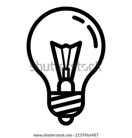 Lightbulb Idea Light Flat Icon Isolated On White Background