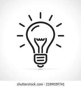 lightbulb or idea line icon