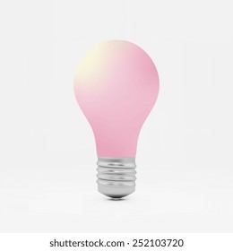 Lightbulb idea symbol. 3d vector illustration. Can be used for your business presentation.