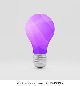 Lightbulb idea symbol. 3d vector illustration. Can be used for your business presentation.