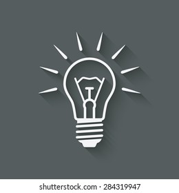 lightbulb idea symbol - vector illustration. eps 10