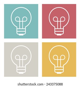 Lightbulb Ideas Creativity Development Icon Symbol Vector Concept