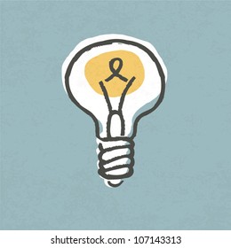 Lightbulb Illustration. Creative Idea Symbol Concept. Vector, EPS10.