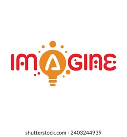 lightbulb imagine logo. light bulb and imagine concept. imagine concept for business, education world