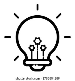 Lightbulb  Innovation Flat Icon Isolated On White Background