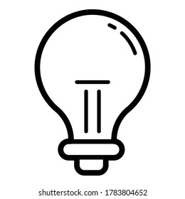 Lightbulb  Innovation Flat Icon Isolated On White Background