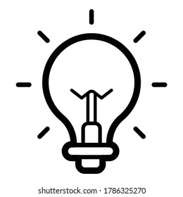 Lightbulb  Innovation Flat Icon Isolated On White Background
